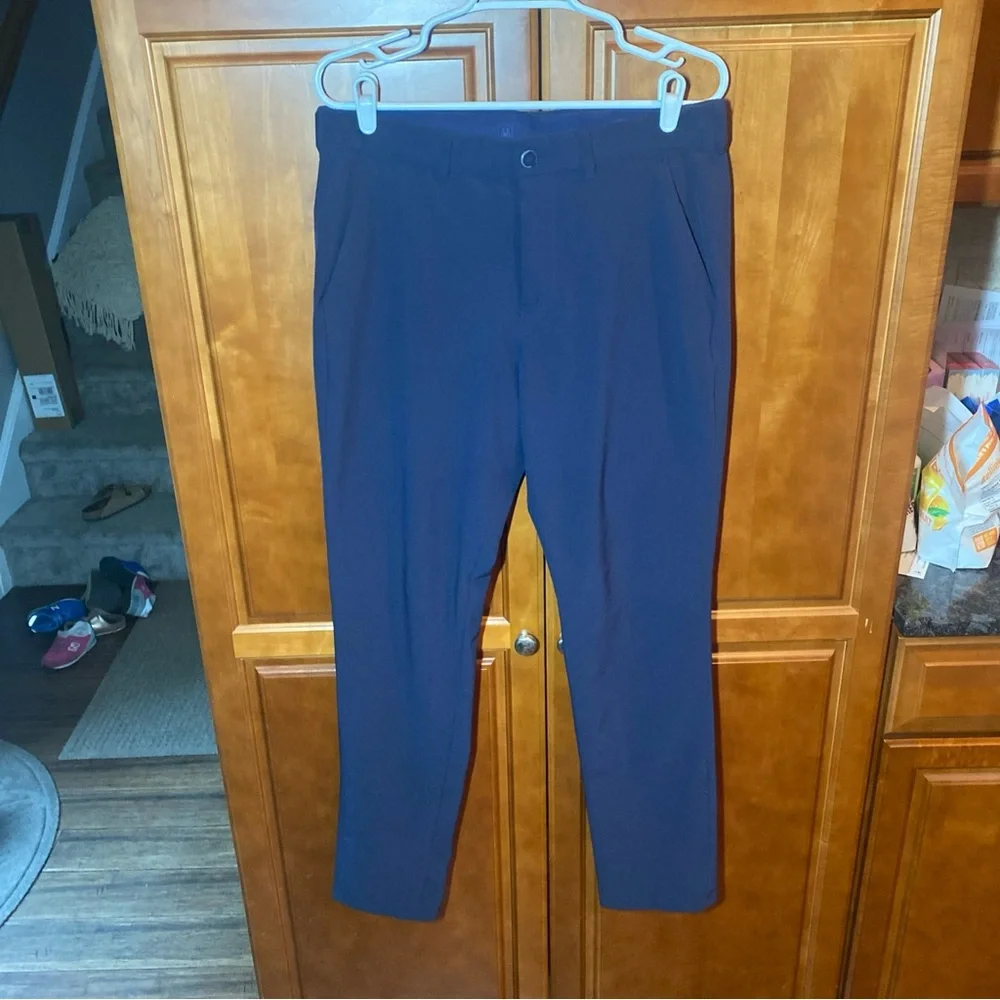 Mizzen+Main Helmsman Mens 33x32 Slim Fit Navy Blue Performance Chino Pants